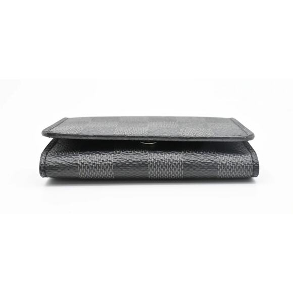 Authentic Louis Vuitton Envelope Business Card Holder in Damier Graphite Canvas - Picture 5 of 11